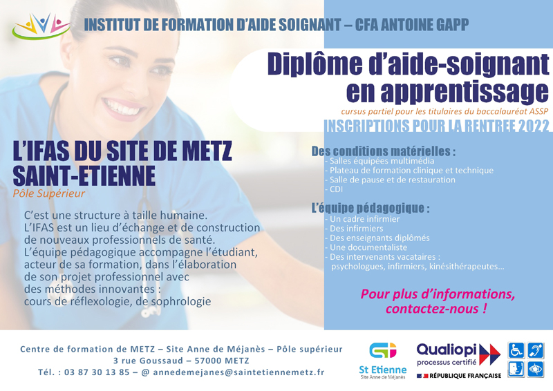 diplome formation aide-soignant metz